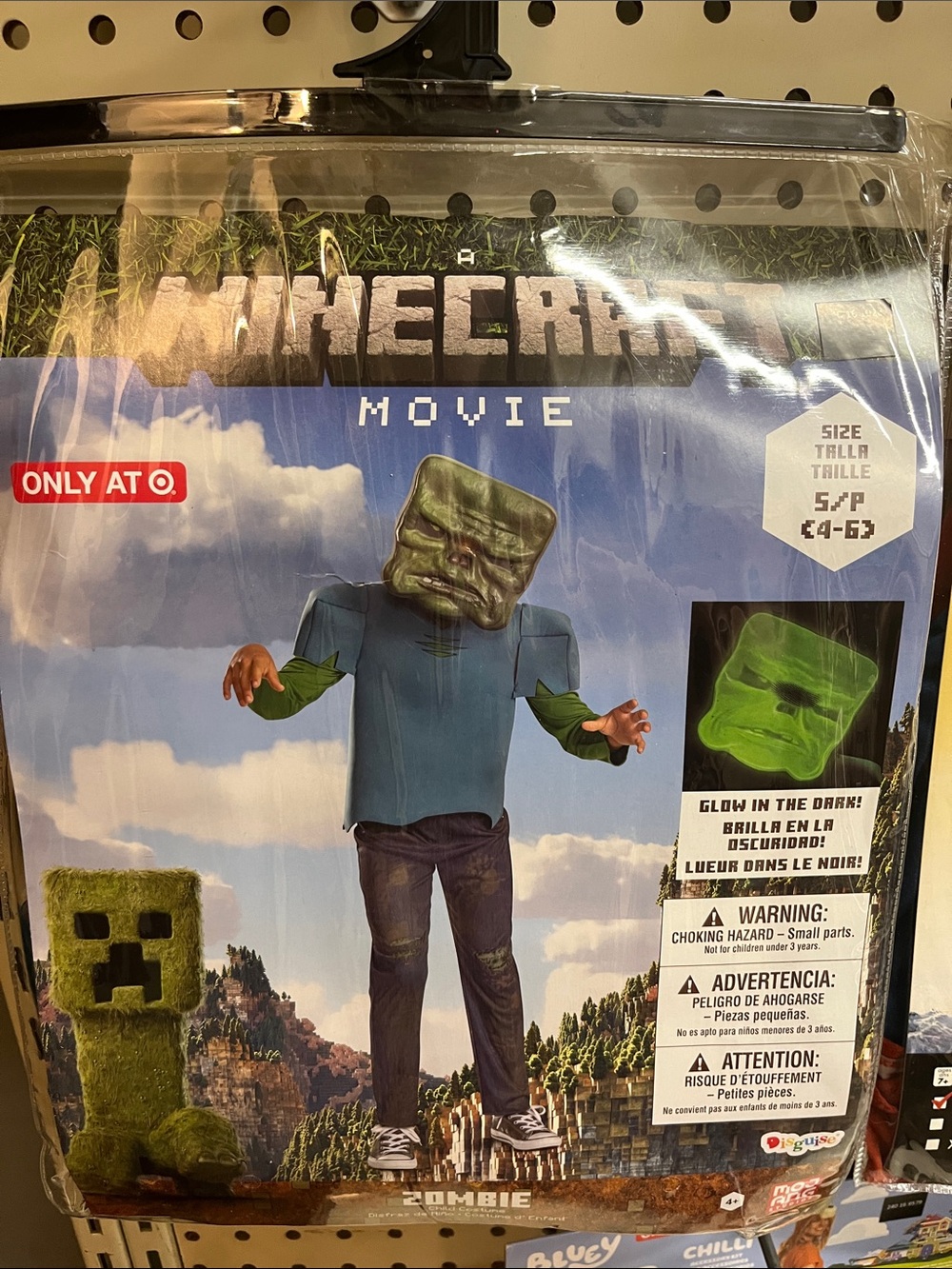 Glow-In-The-Dark Minecraft Zombie Kids Costume